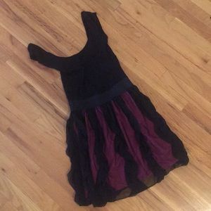 Black ruffle dress
